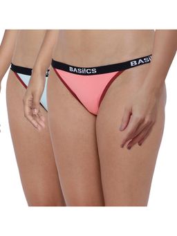 BASIICS by La Intimo - Multi-Color Moda Fashionable Briefs (Pack Of 2)