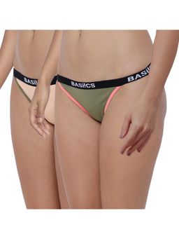 BASIICS by La Intimo - Multi-Color Moda Fashionable Briefs (Pack Of 2)