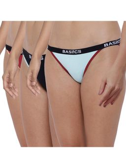 BASIICS by La Intimo - Multi-Color Moda Fashionable Briefs (Pack Of 3)