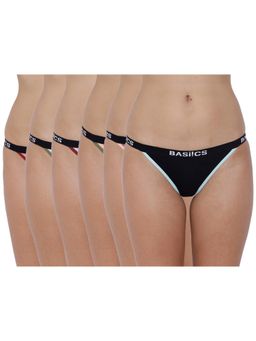 BASIICS by La Intimo - Multi-Color Moda Fashionable Briefs (Pack Of 6)