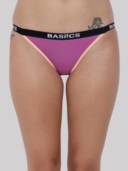BASIICS by La Intimo - Womens Purple Moda Fashionable Brief