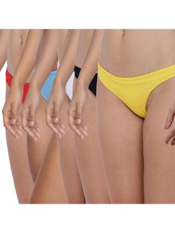 BASIICS by La Intimo - Spiffy Semiseamless Thongs (Pack of 5)