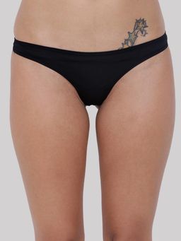 BASIICS by La Intimo - Black Spiffy Semiseamless Thong