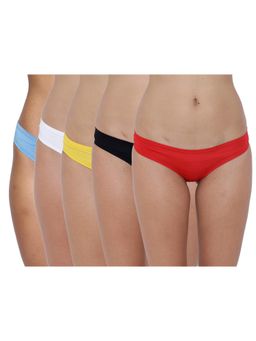 BASIICS by La Intimo - Multi-Color Amor Love Semiseamless Bikinis (Pack of 5)