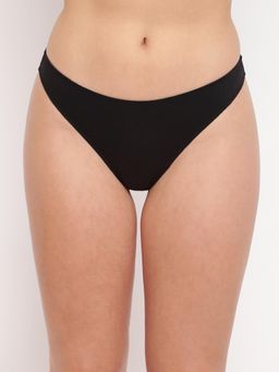 BASIICS by La Intimo - Womens Black Spank Me Naughty Thong