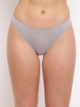 BASIICS by La Intimo - Womens Grey Spank Me Naughty Thong