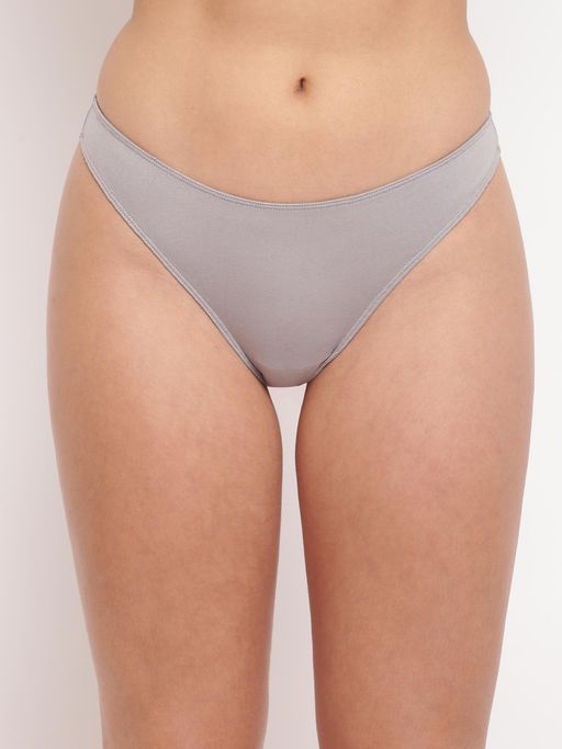 BASIICS by La Intimo Womens Grey Spank Me Naughty Thong