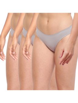 BASIICS by La Intimo - Grey Grace Well Bikinis (Pack of 3)