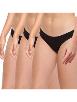 BASIICS by La Intimo - Black Grace Well Bikinis (Pack of 3)