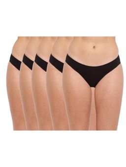 BASIICS by La Intimo - Black Grace Well Bikinis (Pack of 5)