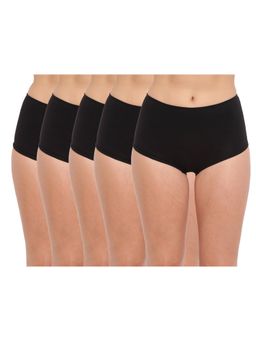 BASIICS by La Intimo - Black Hanky Panky Boyshorts (Pack of 5)