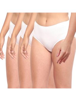 BASIICS by La Intimo - White Tease 2 Please Hipsters (Pack of 3)