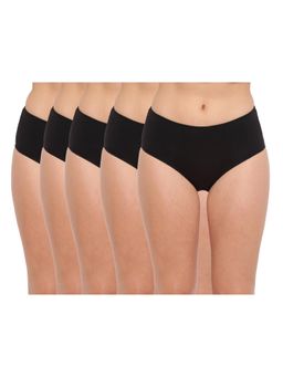 BASIICS by La Intimo - Black Tease 2 Please Full Hipsters (Pack of 5)