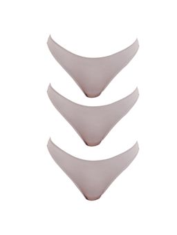 BASIICS by La Intimo - Grey Spank Me Thongs (Pack of 3)