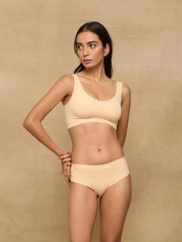 Krvvy - Women Seamless Mid-Rise Thong UltraSoft Breathable & Invisible Panty