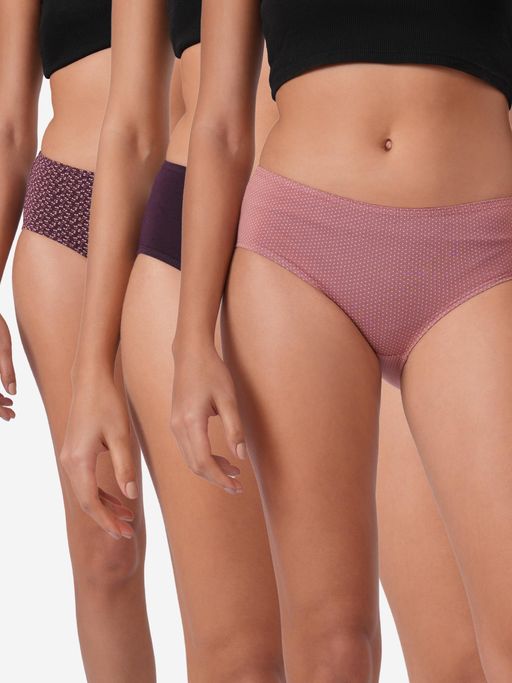 Bonjour Womens Cotton and Lycra Panties (Pack Of 3)