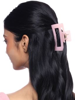 Yellow Chimes - Women Set of 4 Rectangle Shaped Claw Clips