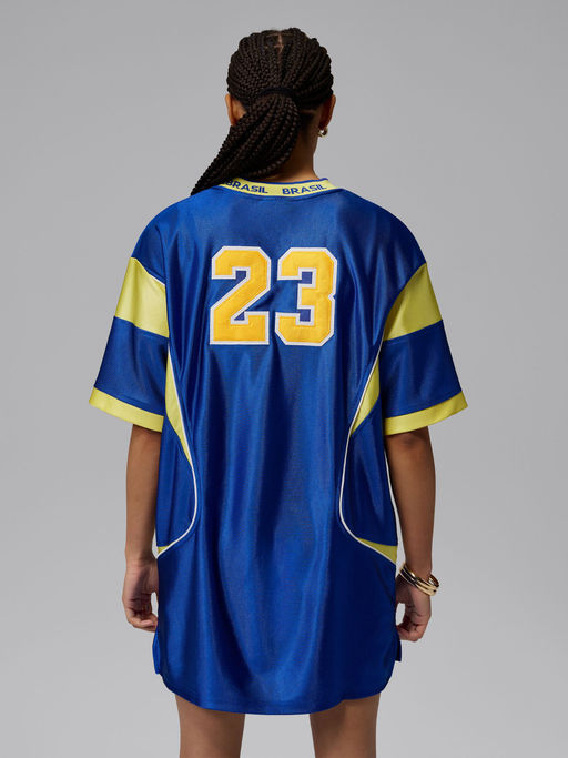 jordan jersey dress for women Brooklyn Women's Brazil Its longer hem at the back adds a touch of style and femininity to the ensemble Jordan - BROOKLYN JERSEY DRESS