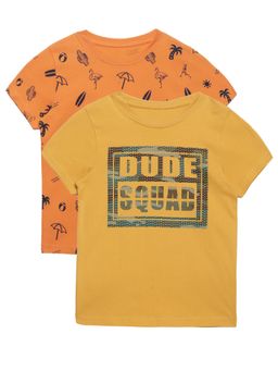 PLUM TREE - Boys Multi-Color Printed T-Shirts (Pack of 2)