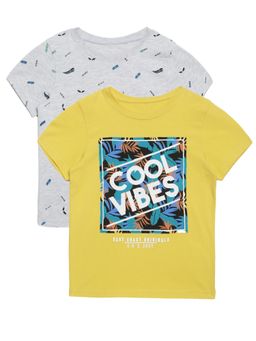 PLUM TREE - Boys Multi-Color Printed T-Shirts (Pack of 2)