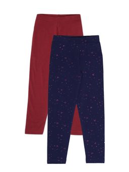 PLUM TREE - Girls Multi-Color Printed Leggings (Pack of 2)