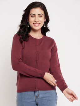 Madame - Winter Maroon Cardigan