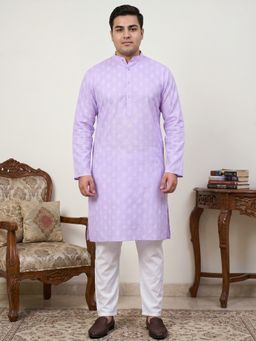 Jompers - Lavender Floral Printed Kurta with Pyjama for Men