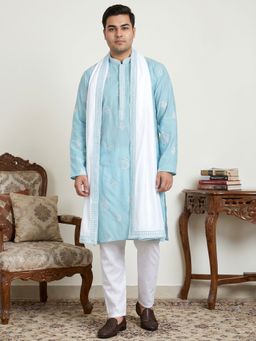 Jompers - Blue Embroidered Kurta & Pyjama with Dupatta