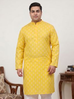 Jompers - Yellow Floral Printed Kurta for Men
