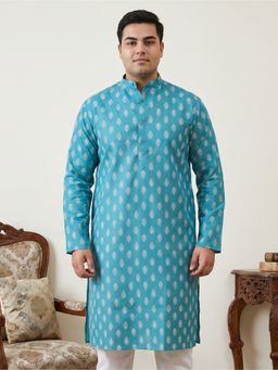 Jompers - Blue Floral Printed Kurta for Men