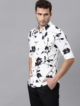 Rare Rabbit - Off White Fantasy Print Shirt