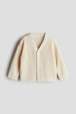H&M - Boys Beige Waffle-Knit Cardigan