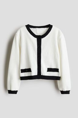 H&M - Girls White Cotton Cardigan
