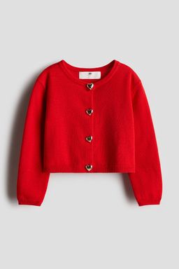 H&M - Girls Red Cotton Cardigan