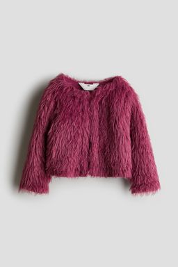 H&M - Girls Pink Fluffy Cardigan