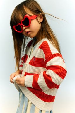 H&M - Girls White V-Neck Cardigan