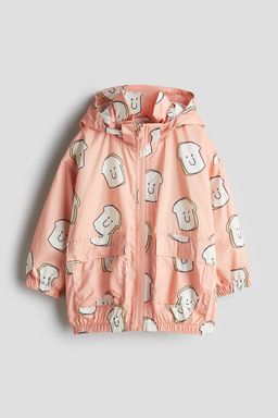H&M - Girls Orange Printed Windbreaker