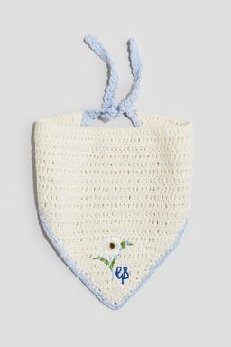 H&M - Girls Beige Embroidery-Detail Head Scarf