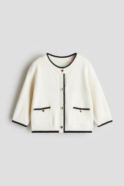 H&M - Girls White Fine-Knit Cardigan