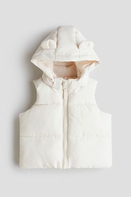 H&M - Boys & Girls Beige Hooded Puffer Gilet