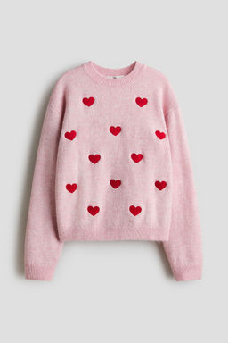 H&M - Girls Pink Knitted Jumper