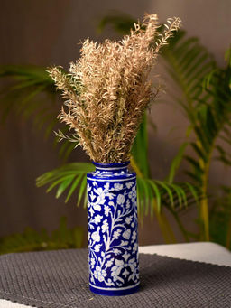 Unravel India - Blue Art Jaipur Pottey Ceramic Unique Decorative Vase