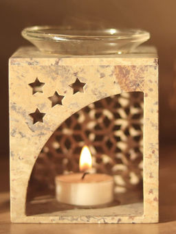 Unravel India - Square Aroma Oil Diffuser And T Light Holder