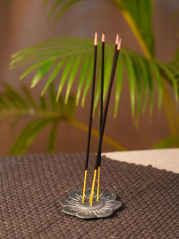 Unravel India - Incense Stick Holder Marble Floral Design Inscent Burner Plate