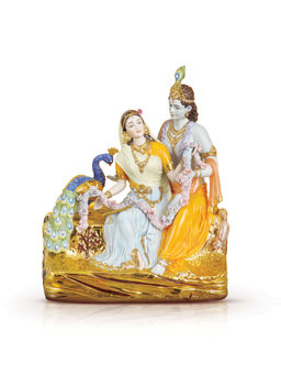 Momentz - Porcelain Radha Krishana-Golden