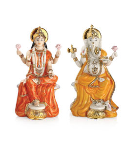 Momentz - Porcelain Laxmi Ganesha Set