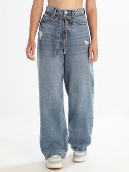 ONLY - Women's Solid Blue Jeans
