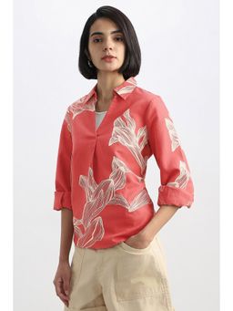 Allen Solly - Women Red Print Long Sleeves Top