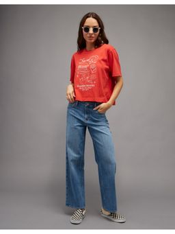 American Eagle - Ae Boxy Americana Printed T-Shirt