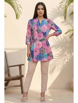 Aurelia - Women Multi-Color Viscose Floral Kurti